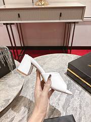  Louboutin Jane 85 or Condora 85 mules in white leather 5.5cm - 3