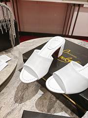  Louboutin Jane 85 or Condora 85 mules in white leather 5.5cm - 2