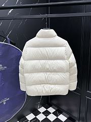 Moncler Abbadia padded down jacket in cream or off-white. - 3