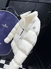 Moncler Abbadia padded down jacket in cream or off-white. - 2