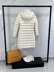 Moncler long down jacket in white - 2