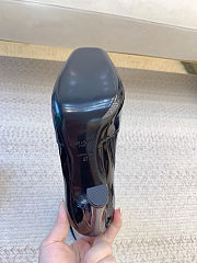 Saint Laurent black patent leather knee-high boots heigh 10.5 cm - 5