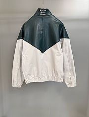  Louis Vuitton Graphic Leather Mix Tracktop in dark green and beige 1AIJX2 - 6
