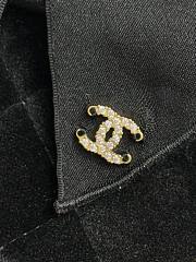 CHANEL Mini Flap Bag With Handle Silk & Gold Metal Black 13×20×6 cm - 6