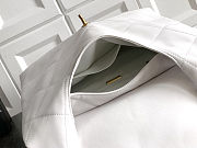 Chanel Maxi Hobo Bag Shiny Calfskin & Gold-Tone Metal White size 34*36*12 cm - 5