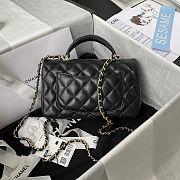 Chanel Mini Flap Bag Handle 'Black' 20x12x6cm - 6