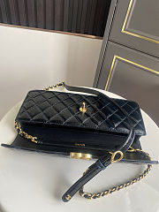 Chanel Large flap bag Glossy Lambskin & Gold Plated Metal  Black 30x18x5cm - 5