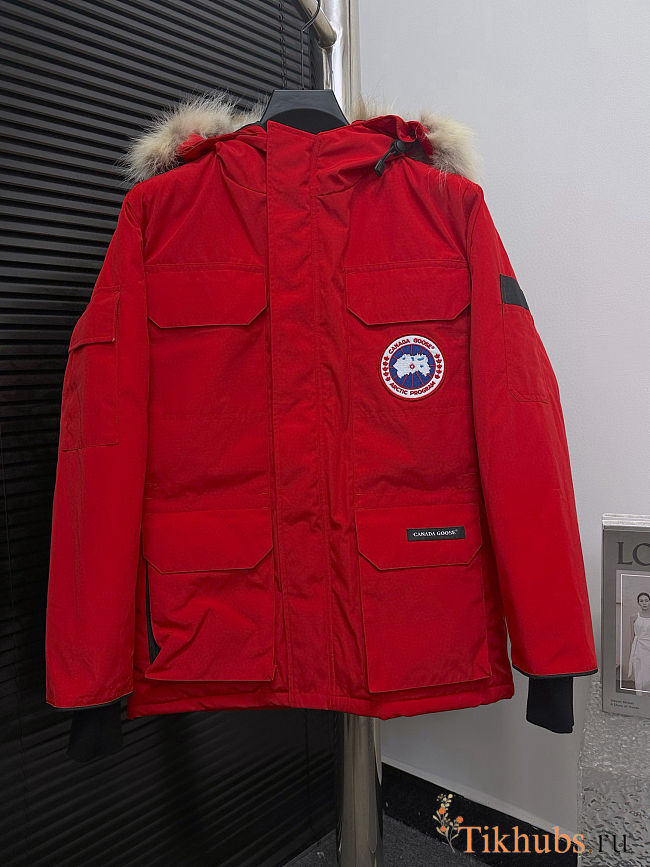 Canada Goose Expedition Fur Classic Fit Parka Coat Jacket Red - 1