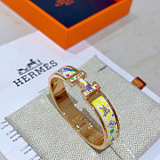Hermes bracelet  gold original enamel craftsmanship - 6