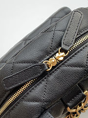 Chanel CC Mini Classic Backpack in black caviar quilted leather. - 2