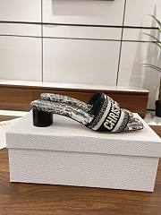 Christian Dior Dway heeled slide with an embroidered  - 6