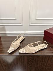 GUCCI Demi Crystal GG Slingback Ballerina Flats - 6