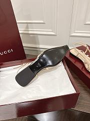 GUCCI Demi Crystal GG Slingback Ballerina Flats - 5