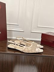 GUCCI Demi Crystal GG Slingback Ballerina Flats - 4