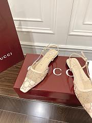 GUCCI Demi Crystal GG Slingback Ballerina Flats - 3