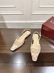 GUCCI Demi Crystal GG Slingback Ballerina Flats - 2