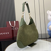  Gucci B shoulder bag in dark green 42x36xx2 cm  - 6