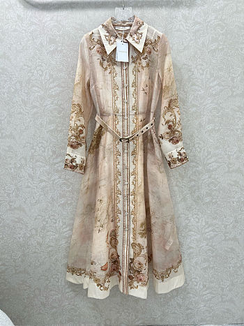ZIMMERMANN Memento Buttoned Midi Dress