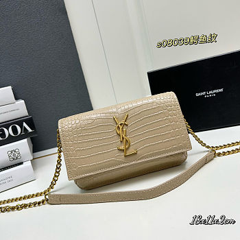 YSL Kate Crocodile Pattern Handbag 18x11x2cm