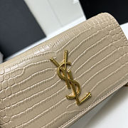 YSL Kate Crocodile Pattern Handbag 18x11x2cm - 3