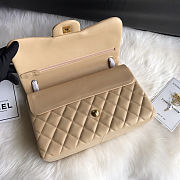 Chanel Classic Double Flap bag in beige caviar leather 30cm - 6