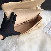 Chanel Classic Double Flap bag in beige caviar leather 30cm - 2