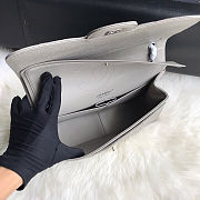 Chanel Classic Double Flap bag in a grey or taupe caviar leather 30cm - 2