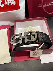 Salvatore Ferragamo Gancini reversible leather belt for men - 5