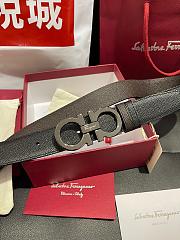 Salvatore Ferragamo Gancini reversible leather belt for men - 3