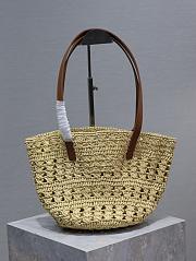 YSL PANIER Small bag in raffia in White 42×20×22cm - 4