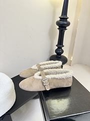 ALAIA BALLET FLATS IN MERINO SHEARLING - 3