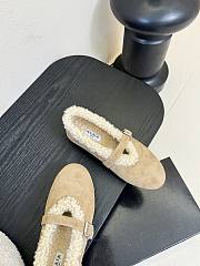ALAIA BALLET FLATS IN MERINO SHEARLING - 2