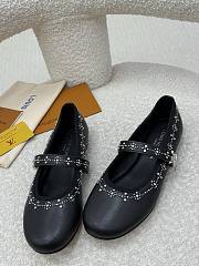 Louis Vuitton Romy Flat Ballerina in black lambskin leather - 6