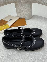 Louis Vuitton Romy Flat Ballerina in black lambskin leather - 3
