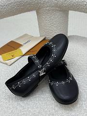 Louis Vuitton Romy Flat Ballerina in black lambskin leather - 2