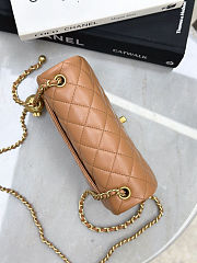 Chanel Quilted Pearl Crush Mini Rectangular Caramel Lambskin 20cm - 2