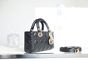 Lady D-Joy Micro Bag Black Cannage Lambskin 22x12x6 cm - 5