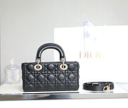 Lady D-Joy Micro Bag Black Cannage Lambskin 22x12x6 cm - 4