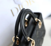 Lady D-Joy Micro Bag Black Cannage Lambskin 22x12x6 cm - 2