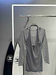 YSL Grey Mini Dress - 1