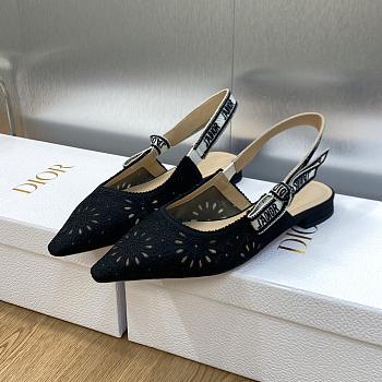 Christian Dior Mesh J'Adior Slingback Flats 