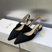 Christian J’adior Dior Slingback flats black technical fabric - 1