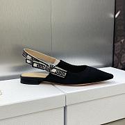 Christian J’adior Dior Slingback flats black technical fabric - 4