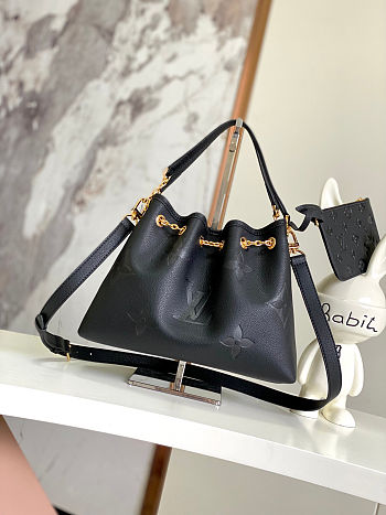 Louis Vuitton LV Bundle Monogram Empreinte bag in black leather M47209 28x20x11.5 cm