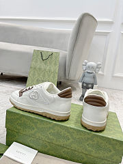 Gucci MAC80 sneakers in white leather with brown - 5