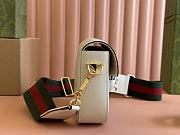 Gucci Horsebit 1955 small shoulder bag in white leather 20.5*14*5cm - 4