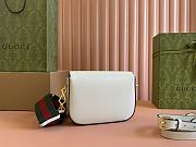 Gucci Horsebit 1955 small shoulder bag in white leather 20.5*14*5cm - 2