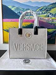 Versace La Medusa Canvas Tote Bag 29.5x14.5x24cm - 1
