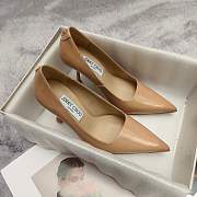 Jimmy Choo Beige Ixia 95 Patent Leather Pumps heel height: 9.5cm - 5