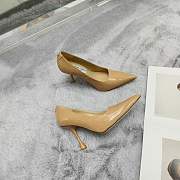 Jimmy Choo Beige Ixia 95 Patent Leather Pumps heel height: 9.5cm - 3